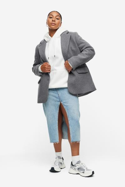 Single-breasted Jacket - Dark gray - Ladies | H&M US | H&M (US + CA)