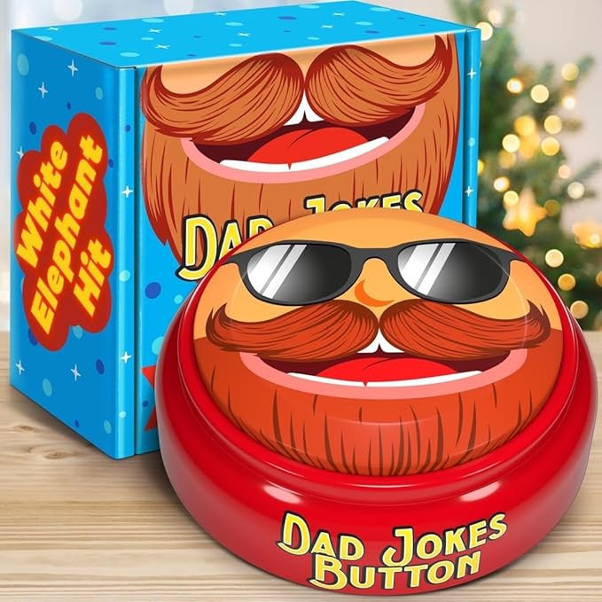 White Elephant Gifts For Adults - 100+ Funny Dad Jokes in a Button with Record Function - Gag Gif... | Amazon (US)