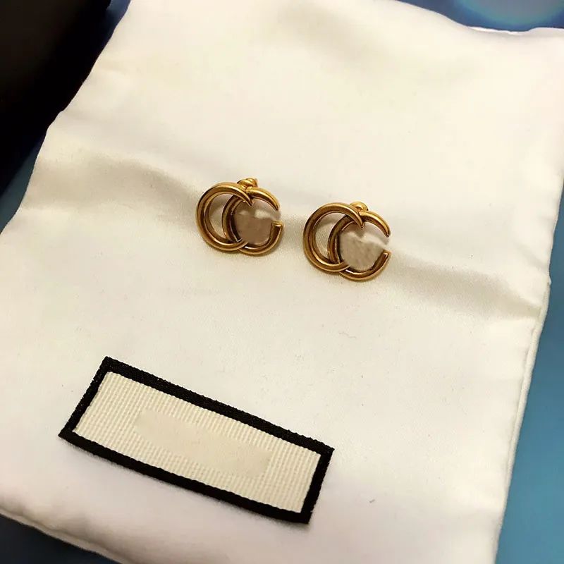 Chic Charm Stud Earring Women Gold Eardrop Vintage Hollow Letter Earrings Personality Party Jewel... | DHGate