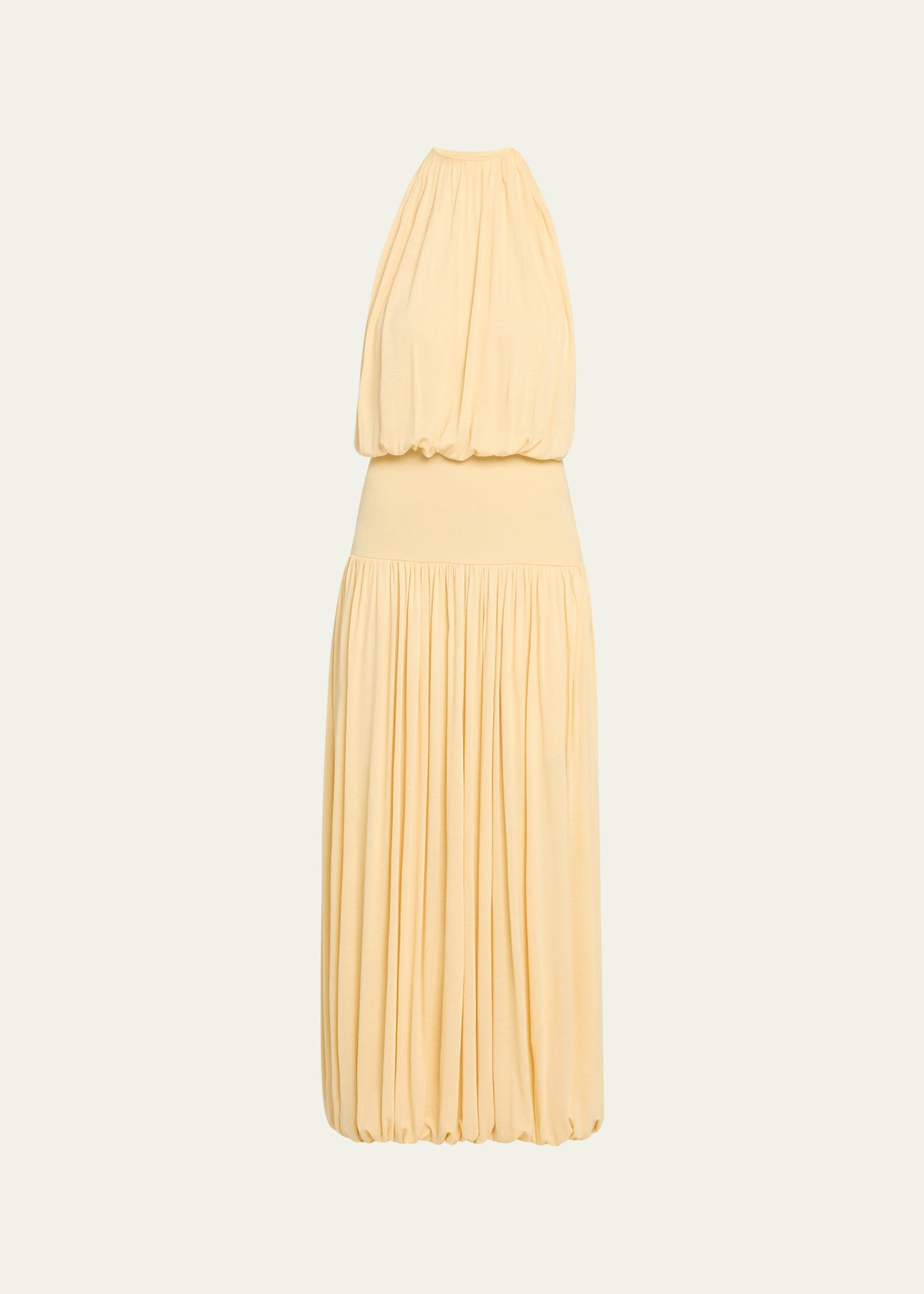 Toteme Soft Gathered Halter Midi Bubble Dress | Bergdorf Goodman