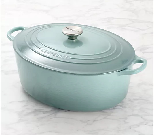 Le Creuset 8-qt Oval Dutch Oven with Cast Iron Lid | QVC