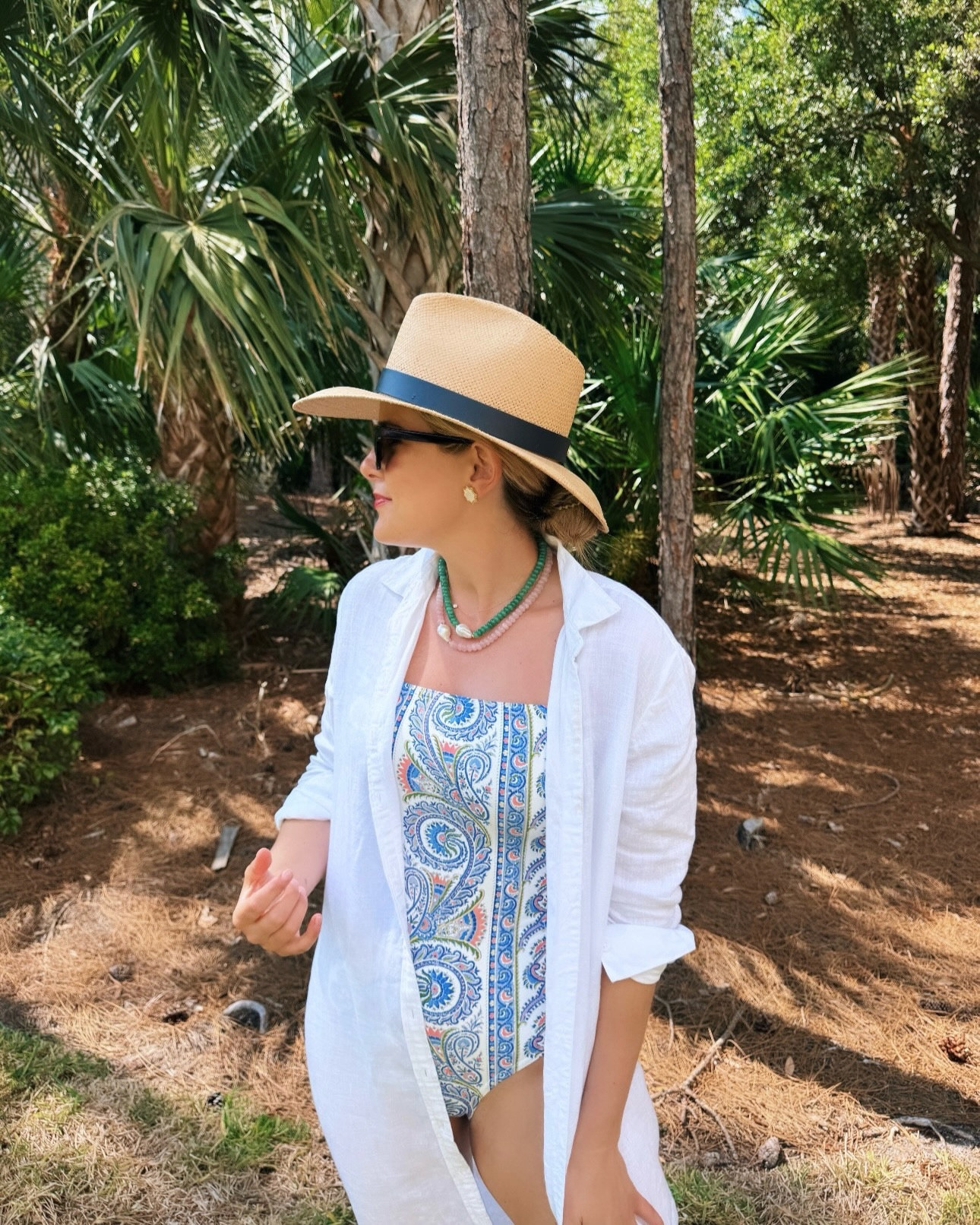 If I buy something new, I always have to wear it right away! Anyone else? I bought this swimsuit and wore it later that afternoon! I love it! Just added it to my ShopMy +LTK! 🌴☀️#classicstyle #grandmilennialstyle #grandmillenial #naplesfl