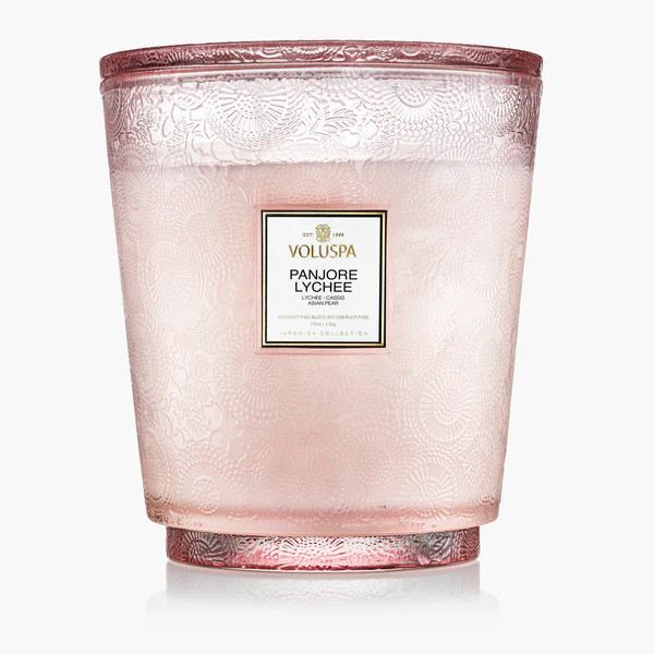 Panjore Lychee - 5 Wick Hearth Candle | Voluspa