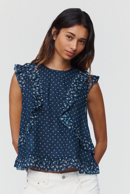 100% Cotton Ruffled Tank Top | Anthropologie (US)