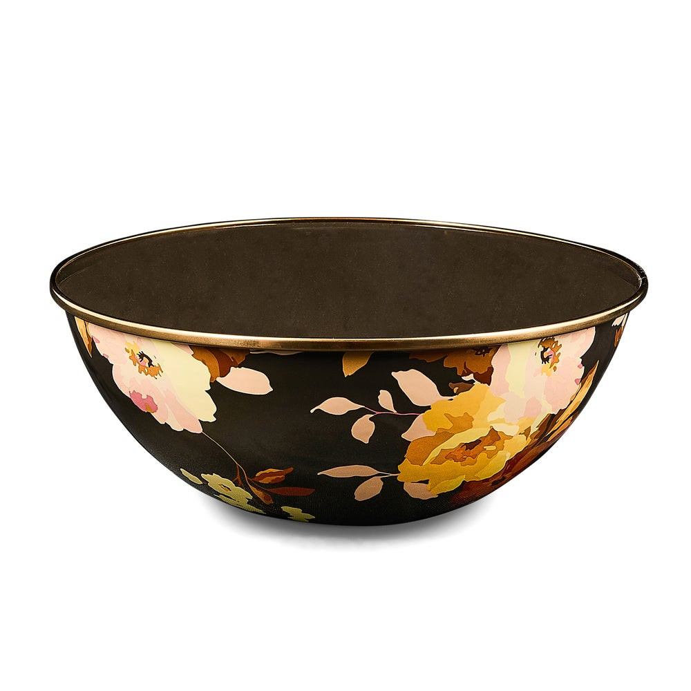 Wild Rose Brown Medium Everyday Bowl | MacKenzie-Childs
