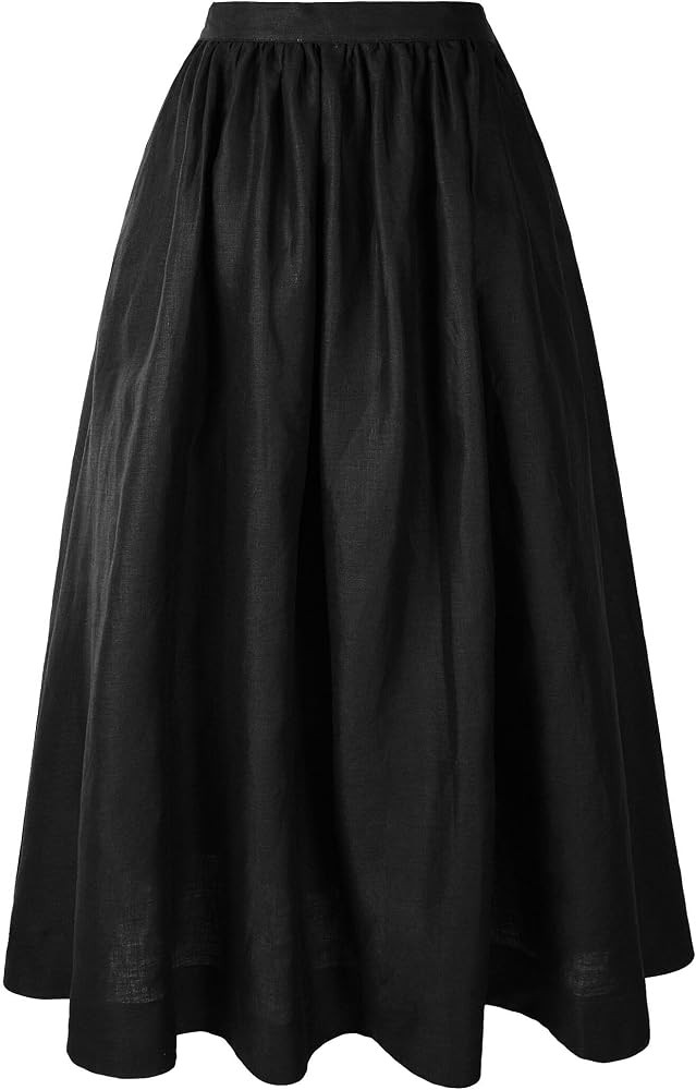 Womens Renaissance Skirt 100% Linen Victorian | Amazon (US)