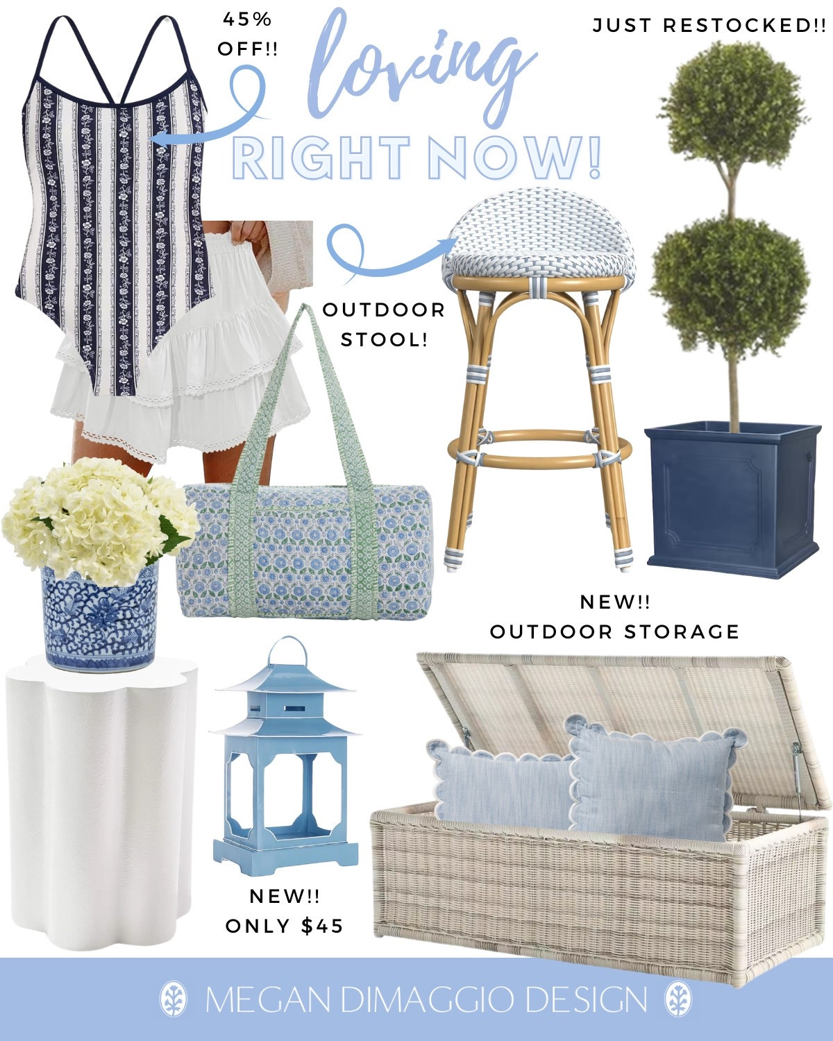 New outdoor finds I’m loving right now!! Bring on the warmer weather & patio season!! ☀️ 🙏🏻 My favorite faux topiary’s are back in stock!! Plus how pretty is this new outdoor wicker storage box?! 😍 And I love this new one piece paired with this pretty white Amazon skort that’s on sale! Even more linked 🤍

#LTKHome #LTKSeasonal #LTKSaleAlert