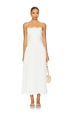 Tularosa Sofiya Midi Dress in White from Revolve.com | Revolve Clothing (Global)