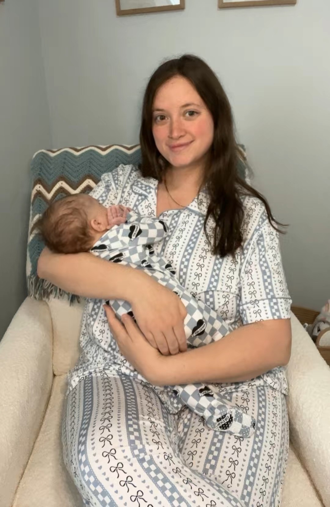 Matching pjs for mom and baby, the cutest thing ever 🩵 #pjset #momandbaby #matchingset 

#LTKHoliday #LTKmomlife #LTKBaby