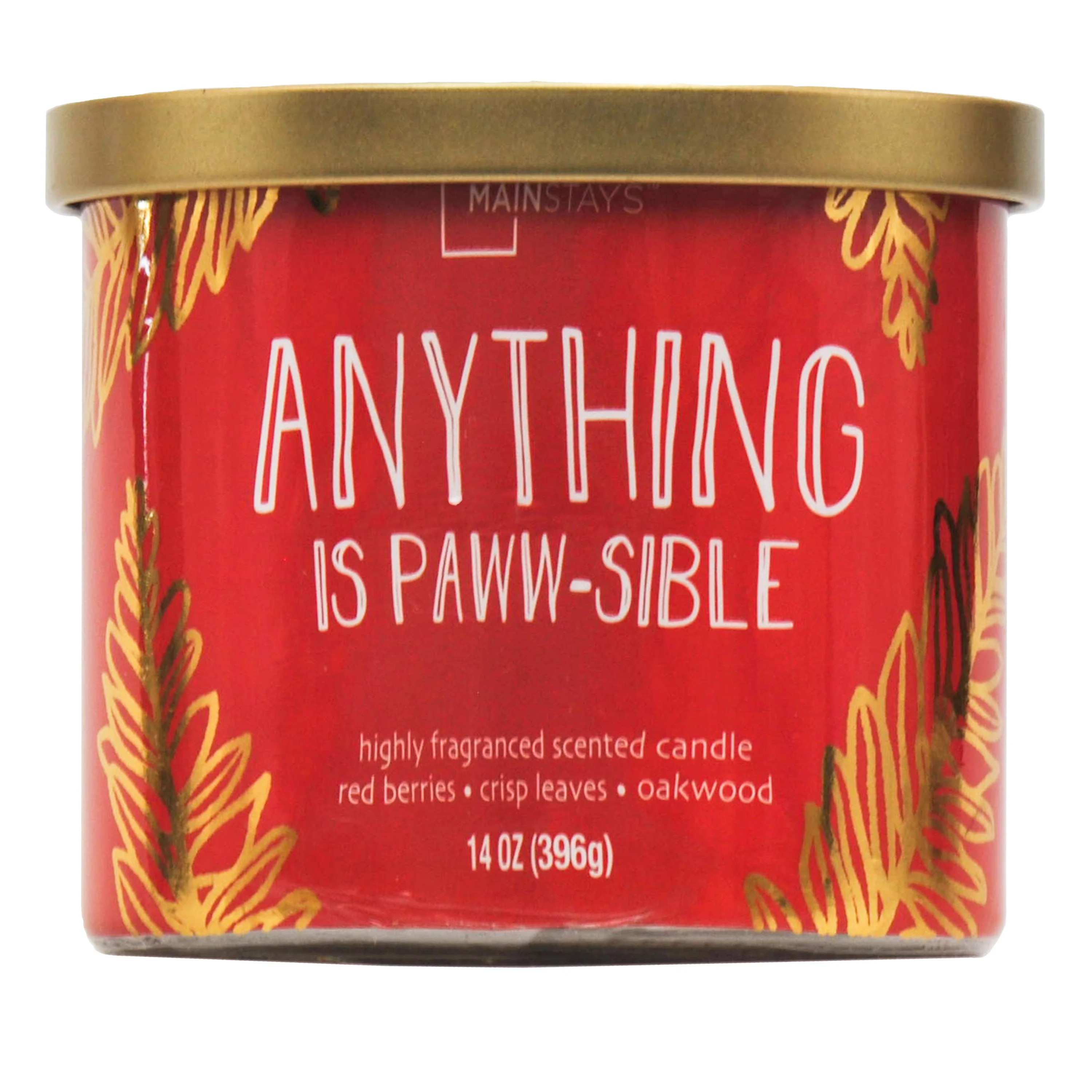 Mainstays 14 Ounce 3 Wick Candle Anything is Paww-sible Wrap - Walmart.com | Walmart (US)