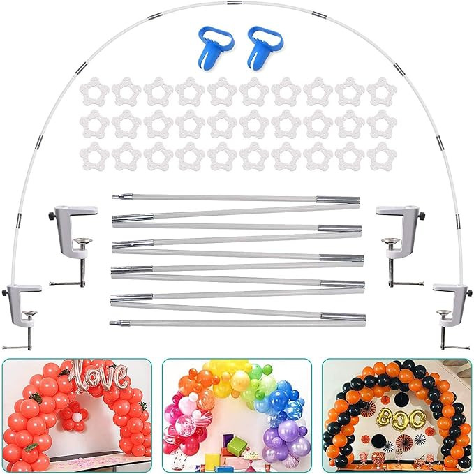 AXHJ 13Ft Adjustable Balloon Arch Stand Kit, New Reusable Table Balloon Arch Kit with Base High S... | Amazon (US)