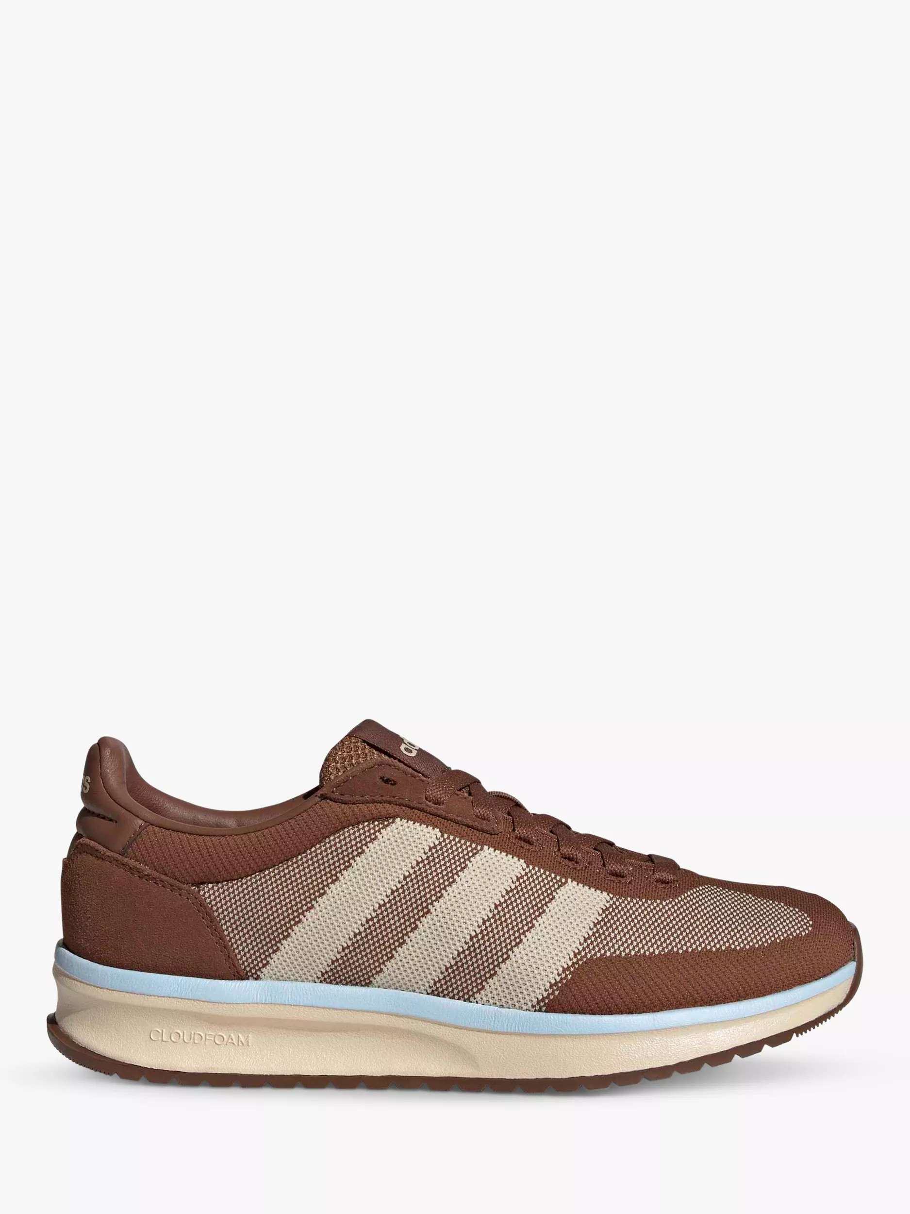Run 70s 2.0 Leather Blend Lace Up Trainers, Brown Multi | John Lewis (UK)