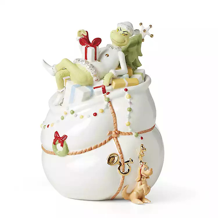 Lenox Merry Grinchmas Cookie Jar | Kirklands Home | Kirklands