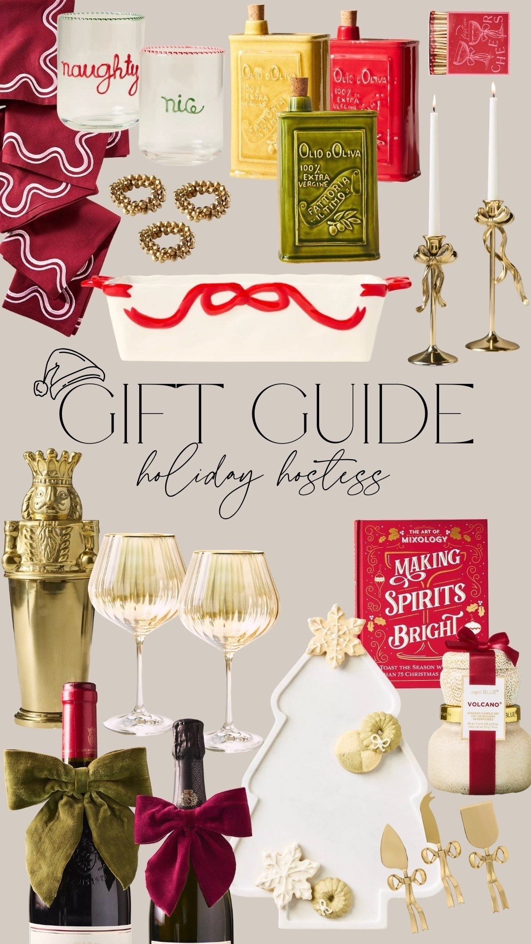 Holiday gift guide for the hostess! Perfect additions to a Christmas tablescape, including table linens, napkin rings, wine glasses, candle sticks & more  

#LTKHoliday #LTKHome