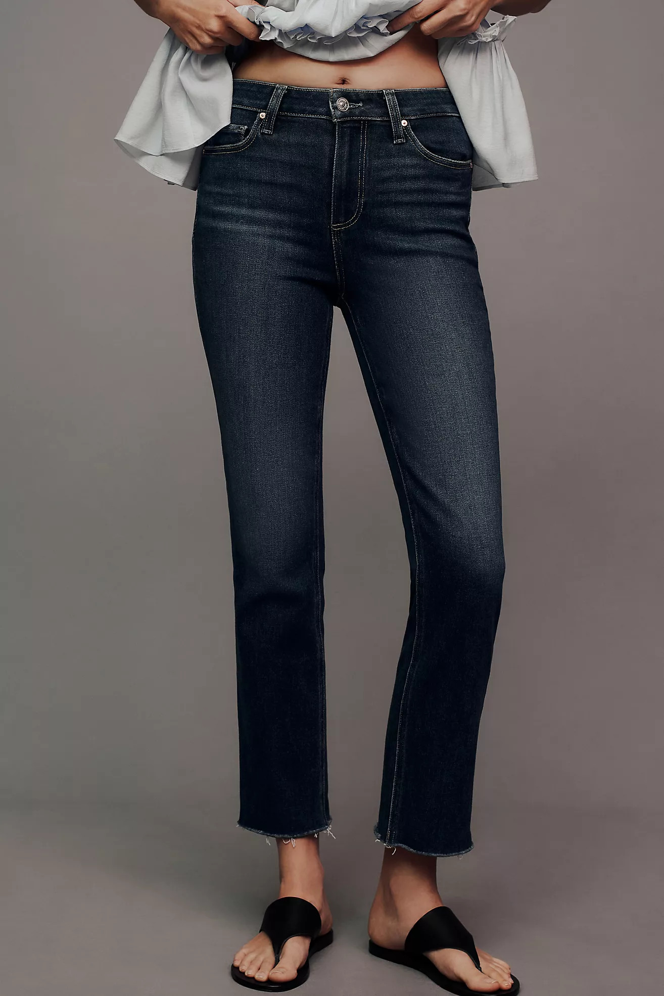 PAIGE The Cindy High-Rise Straight-Leg Jeans | Anthropologie (US)