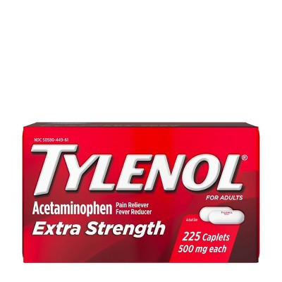 Tylenol Extra Strength Pain Reliever & Fever Reducer Caplets - Acetaminophen - 225ct | Target
