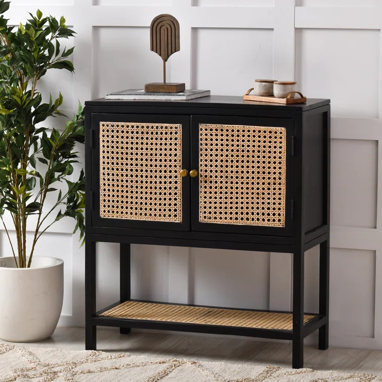 Forsan 36'' Tall Solid Wood 2 - Door Accent Cabinet | Wayfair North America