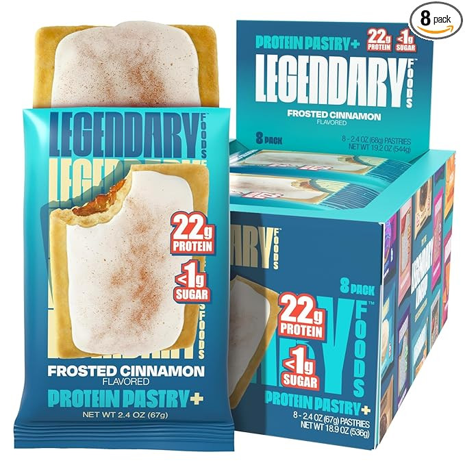 Legendary Foods 22g Protein Pastry 0g Added Sugar, Low Carb, Gluten Conscious, Keto Snack, Ideal ... | Amazon (US)