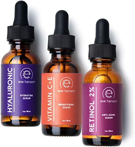 Eve Hansen Anti-Aging Serum Set | Vitamin C Serum, Hyaluronic Acid Serum, Retinol Serum | Brighte... | Amazon (US)