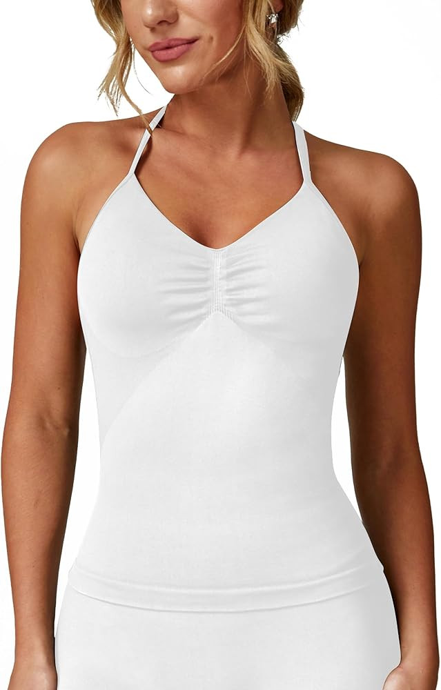 ABOCIW Womens Impact Longline Strappy Top Halter Sports Bra Sleeveless Gym Yoga Workout Tank Tops... | Amazon (US)