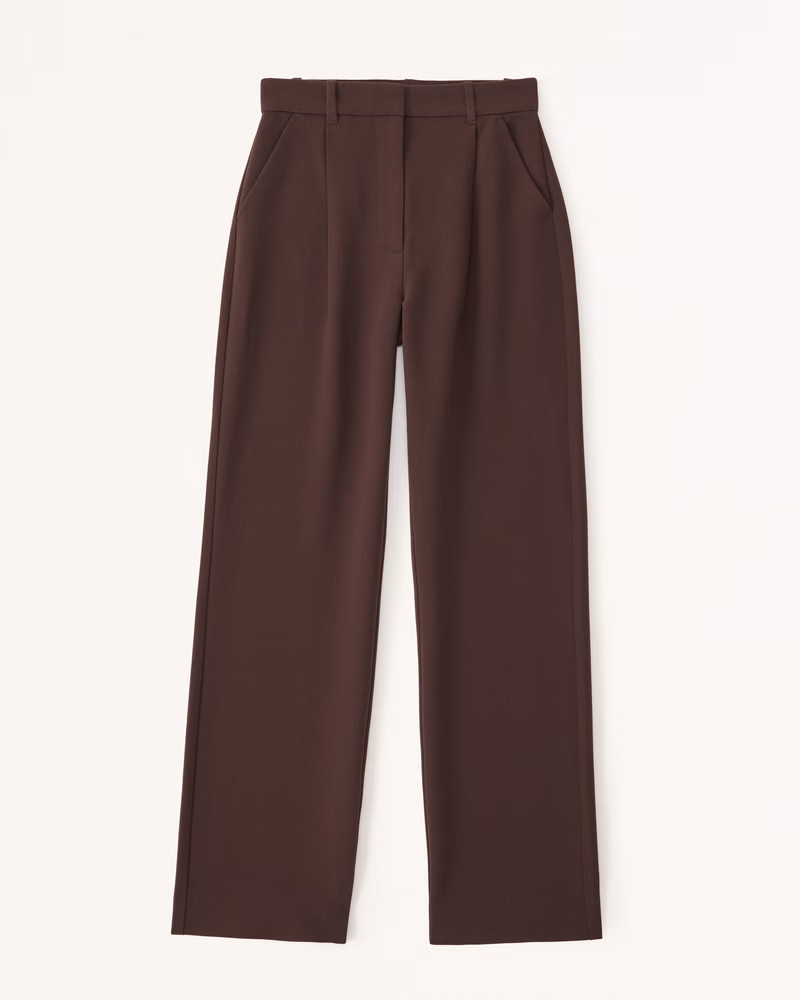 Tailored Relaxed Straight Pant | Abercrombie & Fitch (US)