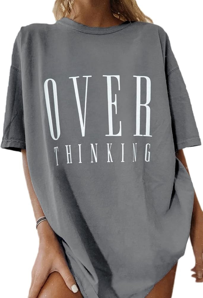Fenxxxl Women Summer T Shirts Short Sleeve Rounded Neck Oversized Graphic Tee Tops | Amazon (CA)
