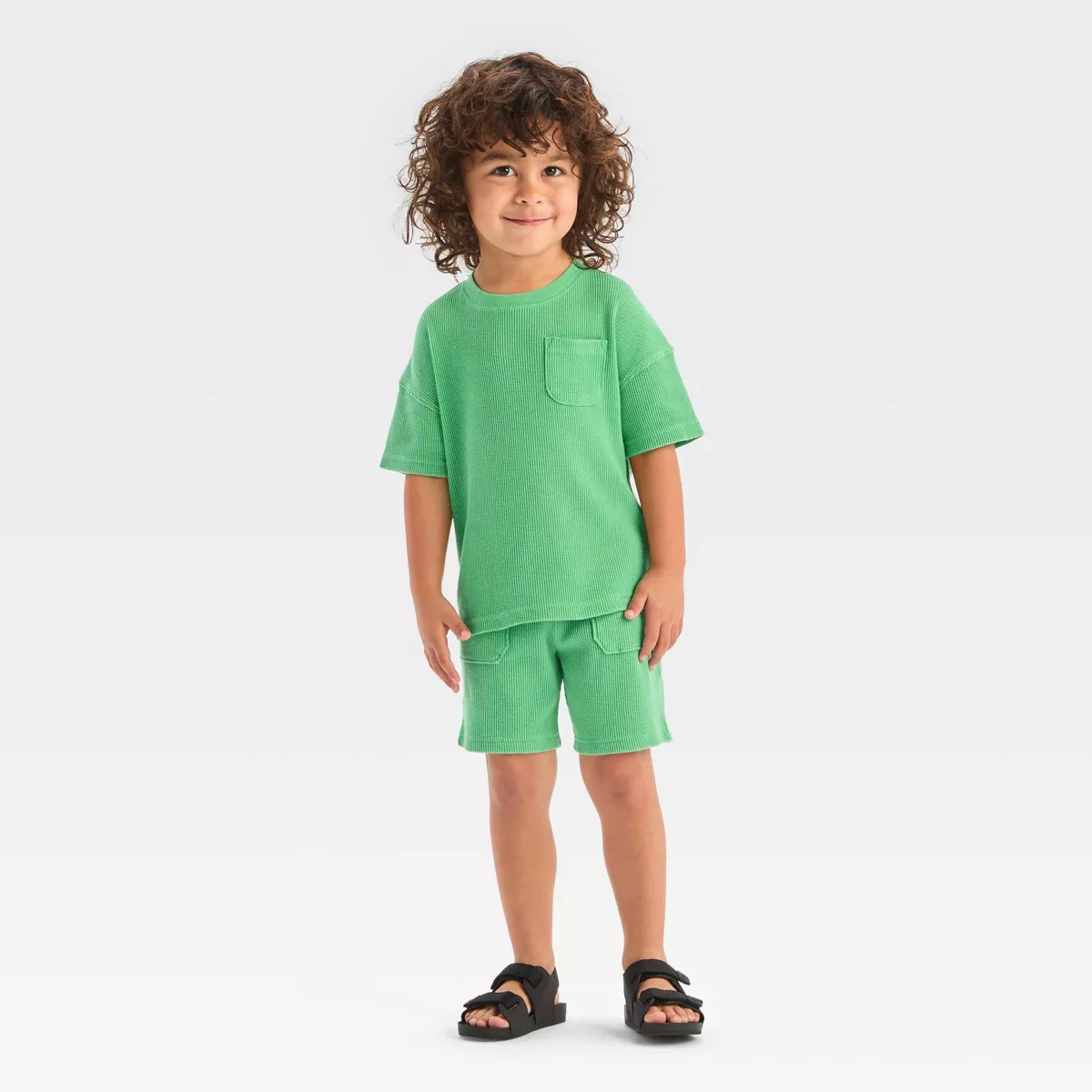 Toddler Boys' Short Sleeve Thermal Top and Shorts Set - Cat & Jack™ | Target
