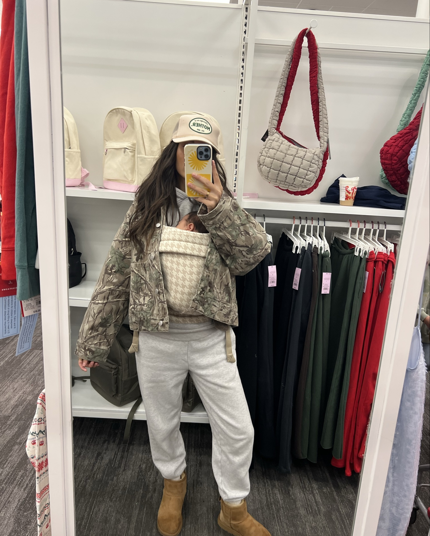 The viral camo jacket! Wearing a Large