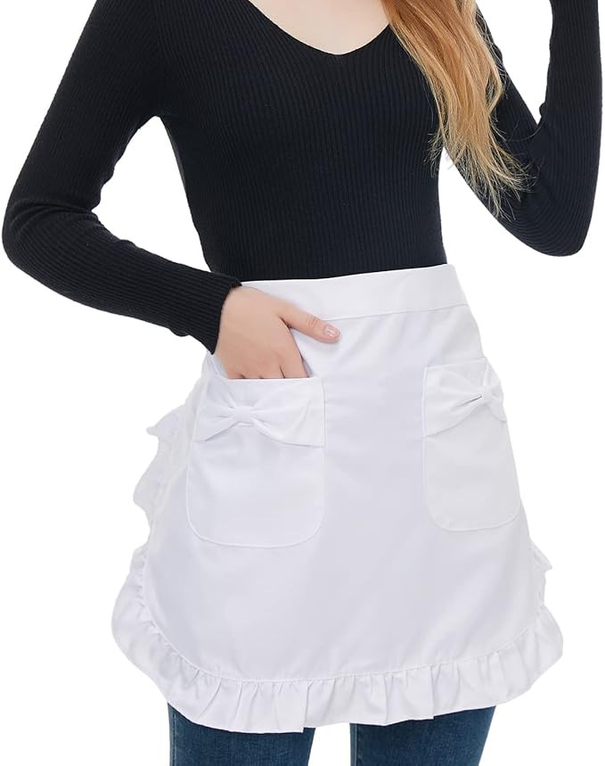 Love Potato Waist Apron with Pockets, Fashion Kitchen Cooking Restaurant Bistro Half Aprons for G... | Amazon (US)