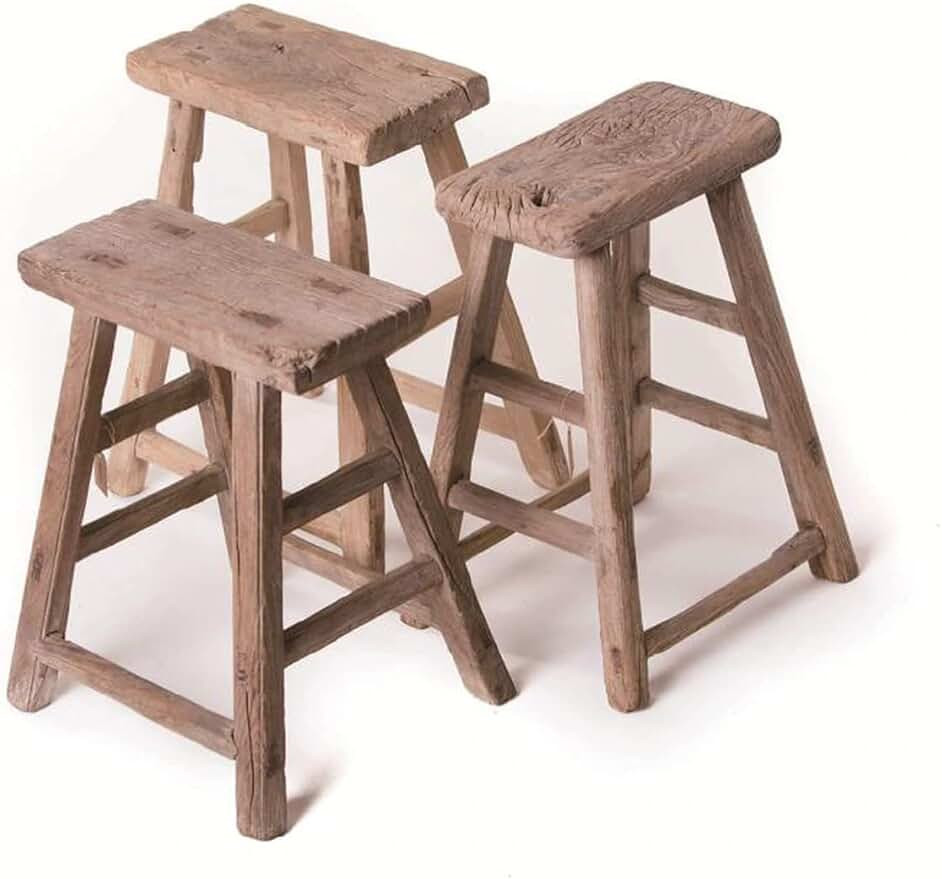 Rectangular Rustic Vintage Stool, Weathered Natural Wood Finish (Size & Finish Vary) - Approx Size 12-20 inches Wide, 6-9 inches deep, 18-22 inches Tall | Amazon (US)