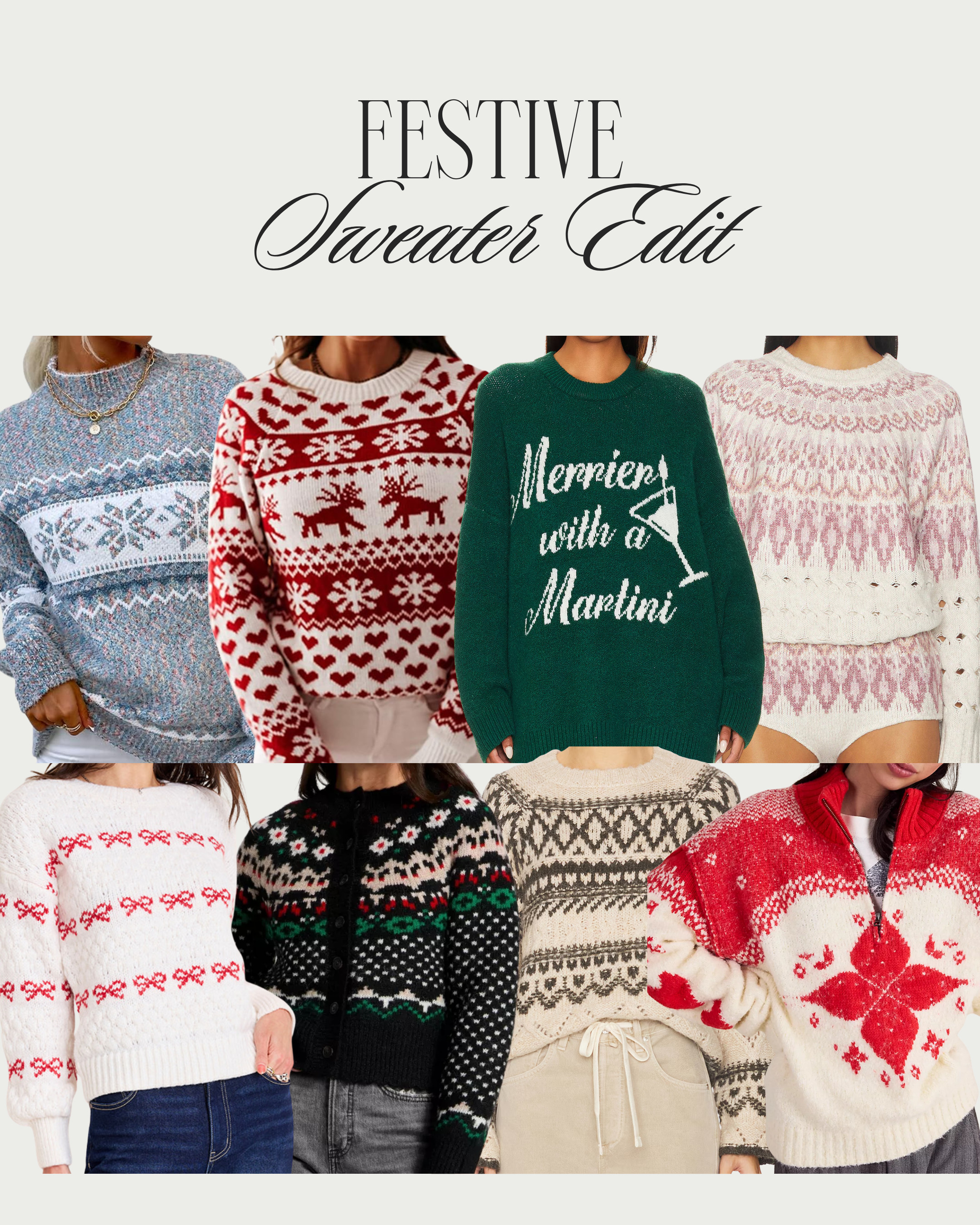 Fill your closet with festive holiday sweaters this Christmas Season!  

 #LTKGiftGuide #LTKHoliday #LTKSeasonal
