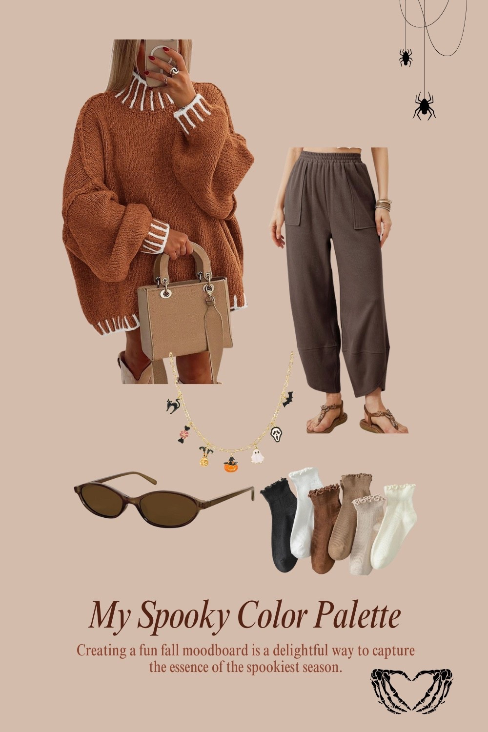 Spooky season, but make it stylish 🖤🎃 From the cutest Halloween charm necklace to a cozy fall sweater, relaxed barrel pants, soft seasonal socks, and sunnies that pull it all together — this look is giving Halloween cozy meets everyday cute. Tap to shop all my fall favorites! 🍂🕸️
Hashtags:
#SpookySeasonStyle #FallOutfit #HalloweenFashion #AmazonFinds #LTKFall #CozyStyle #LollyJaneFinds


#LTKStyleTip #LTKSeasonal #LTKHalloween
