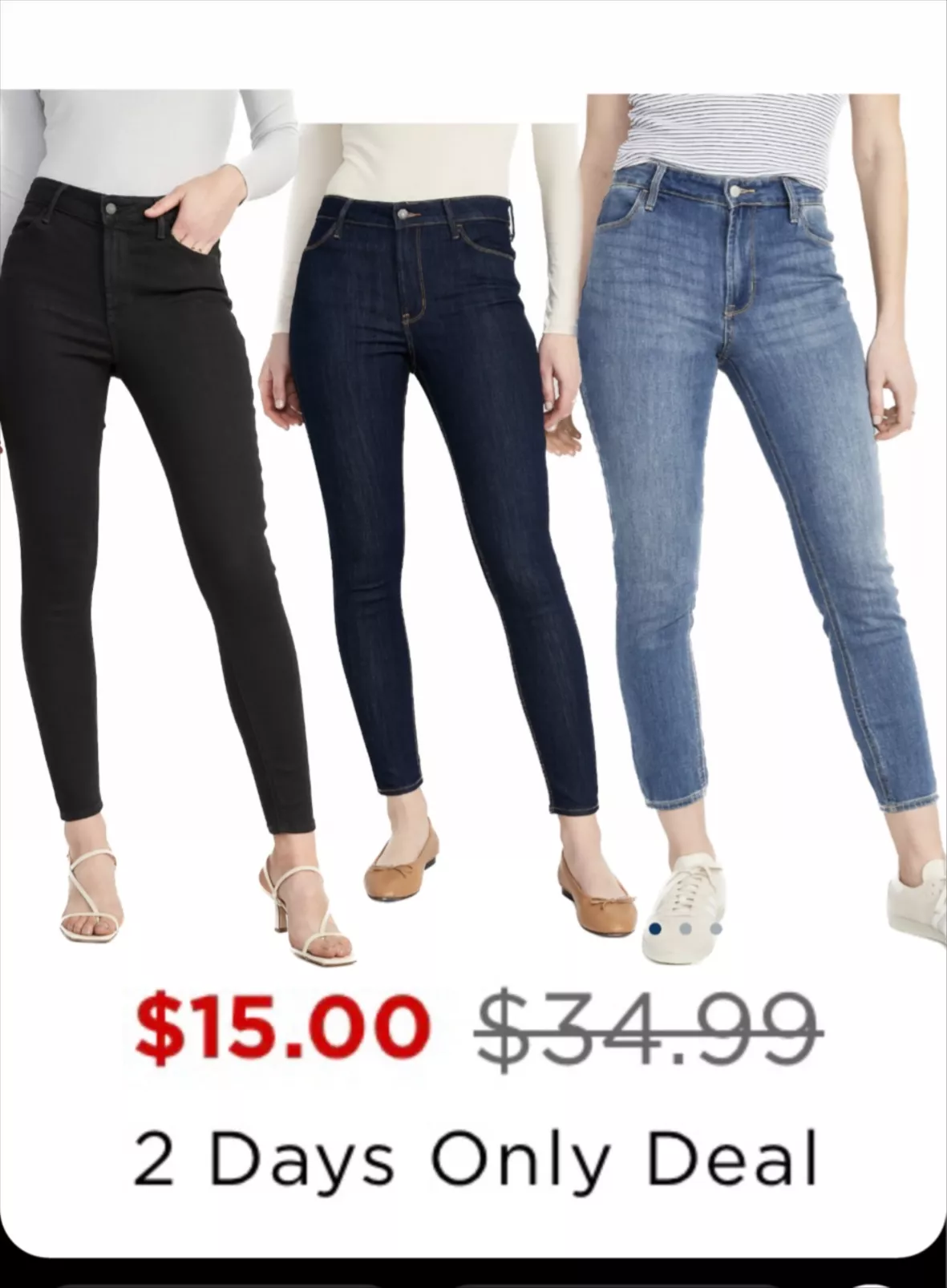 High-Waisted Wow Super-Skinny Black-Wash Ankle Jeans for Women