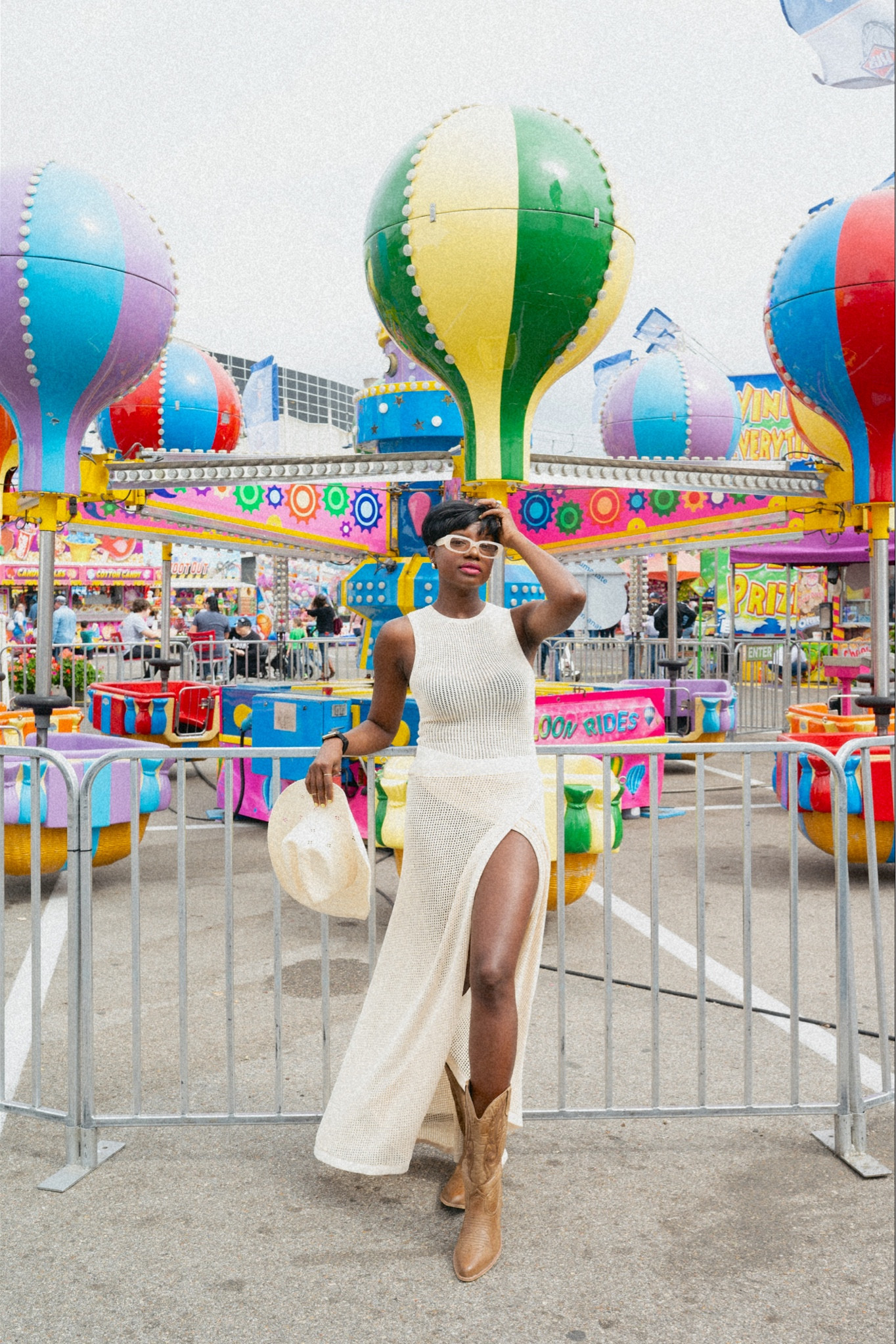 Festival outfit! Cream crochet tank, crochet wrap skirt, brown western boots and Lack of color desert cowboy hat. 

#LTKSeasonal #LTKFestival #LTKunder100
