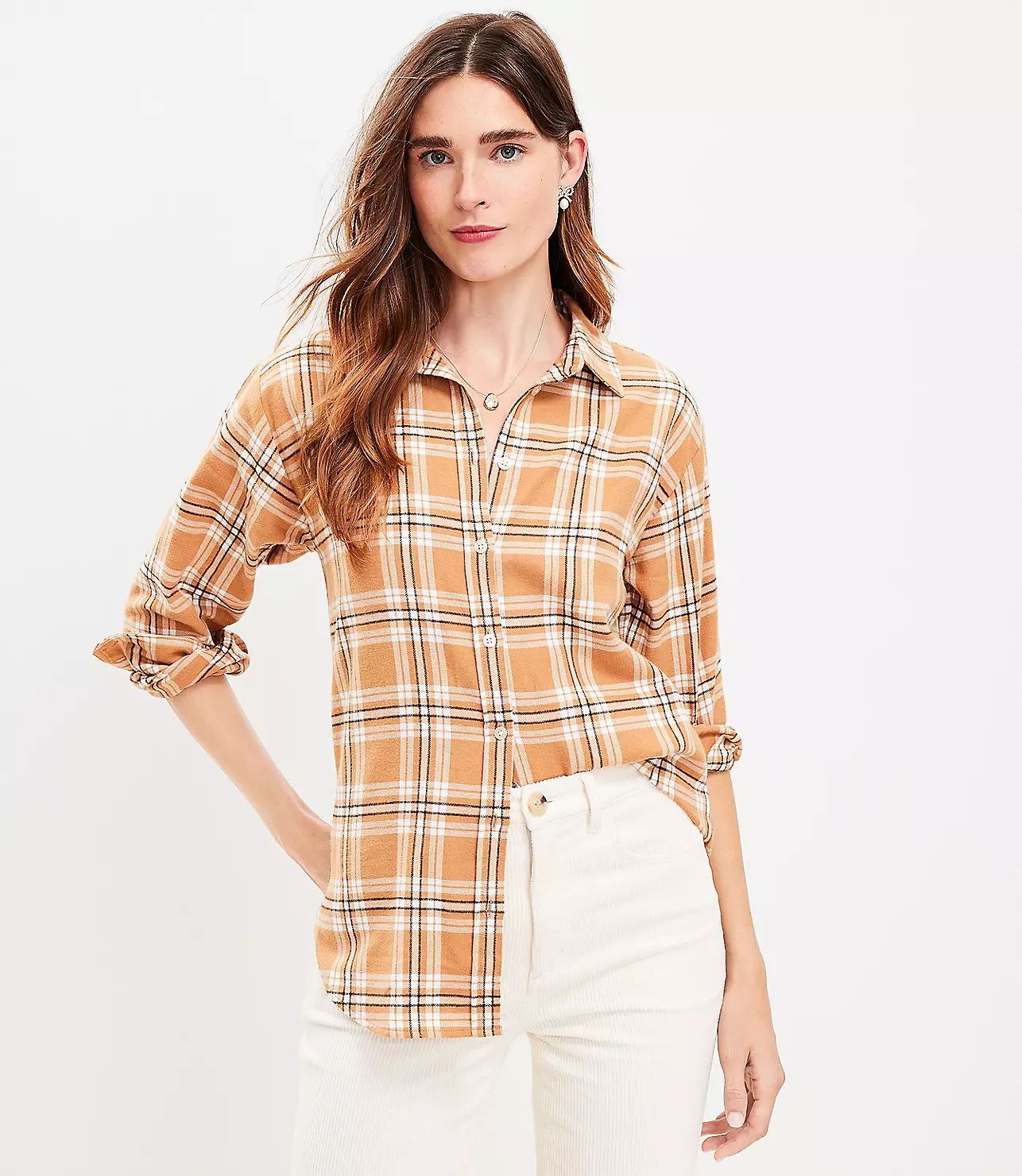 Plaid Flannel Everyday Tunic Shirt | LOFT