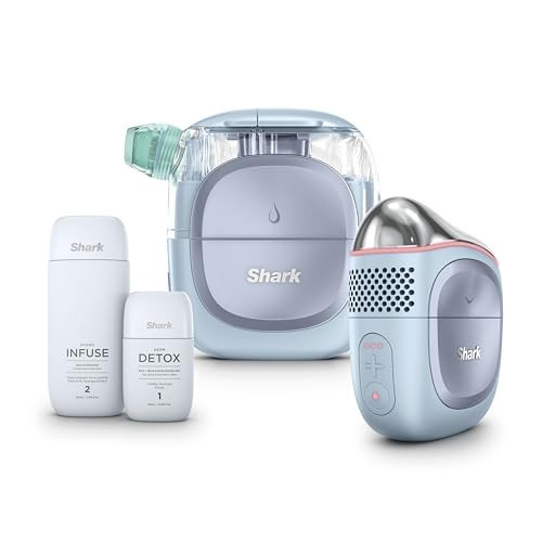 Shark FacialPro Glow at-Home Hydro-Powered Facial System with DePuffi Hot & Cold Therapy – Professional Spa Skincare Device for Pore Cleansing, Hydration, & Radiant Glow, Blue, FH320 | Amazon (US)