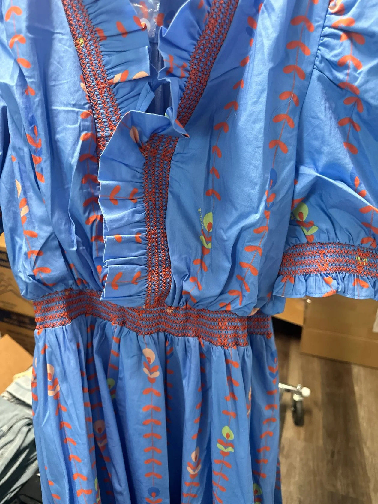 Karlie Floral Vine Ruffle Maxi S | Emmacate Boutique