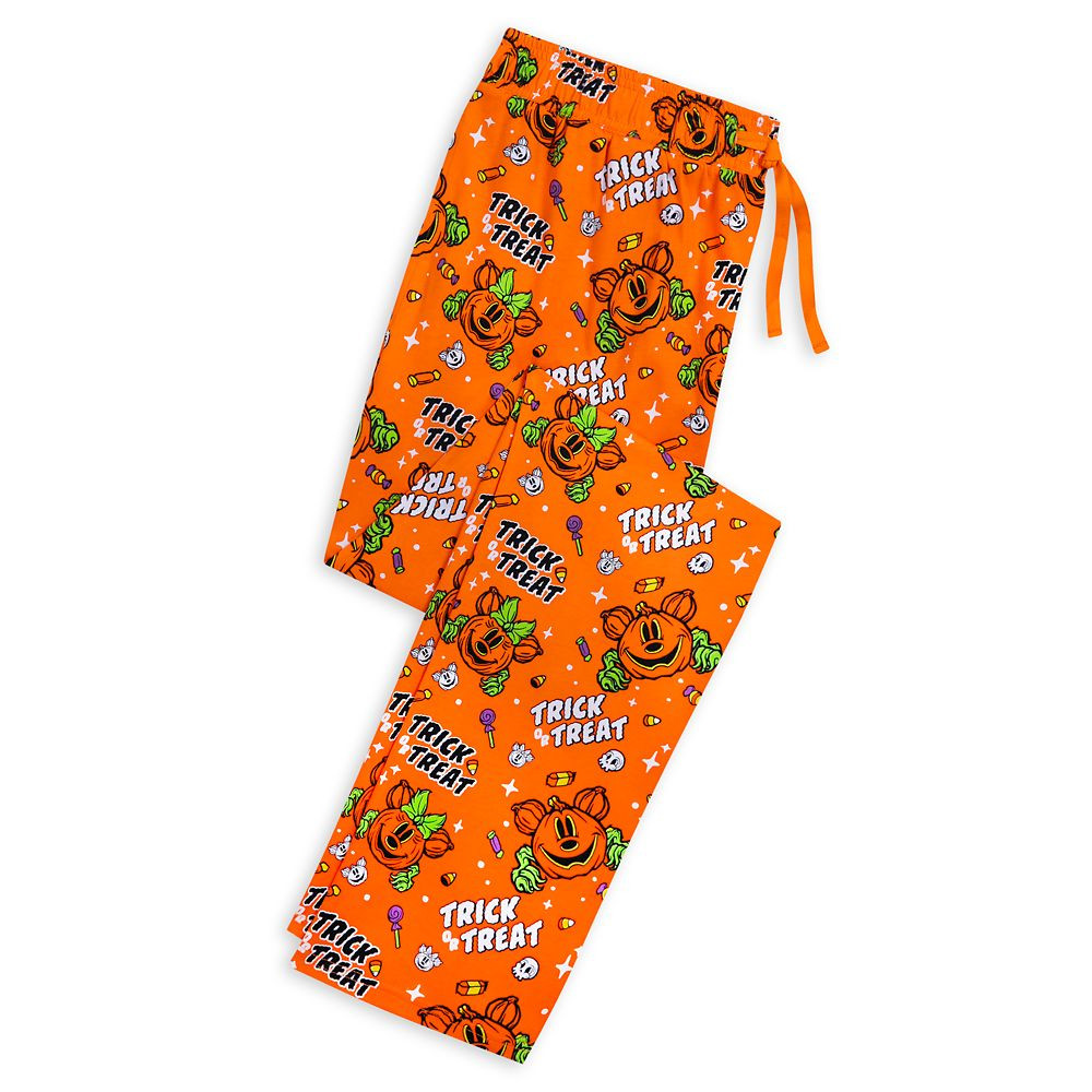 Mickey and Minnie Mouse Jack-o'-Lantern Halloween Lounge Pants for Adults | Disney Store