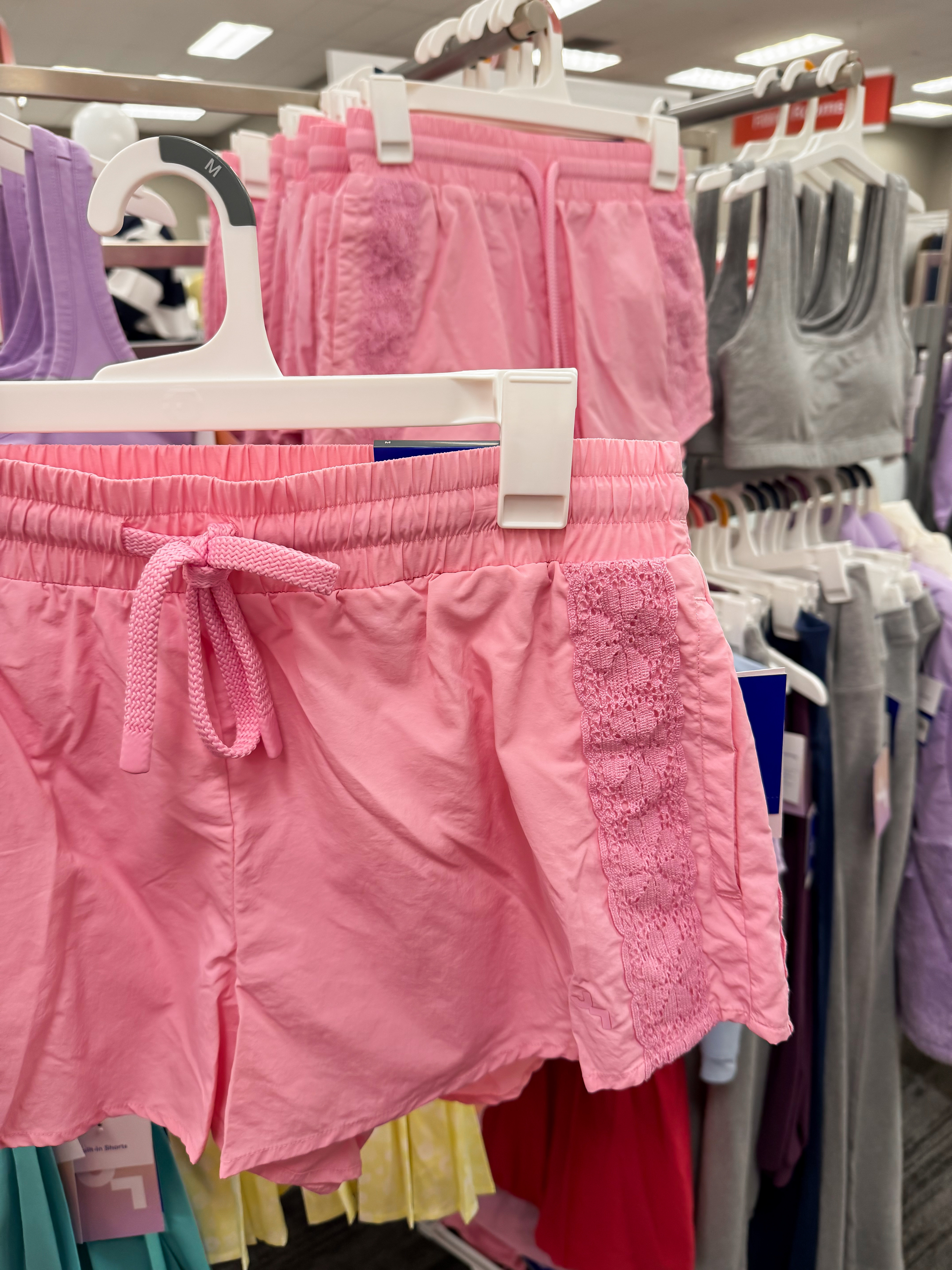 Target pink crochet trim shorts 

#LTKfitnessgoals #LTKootd