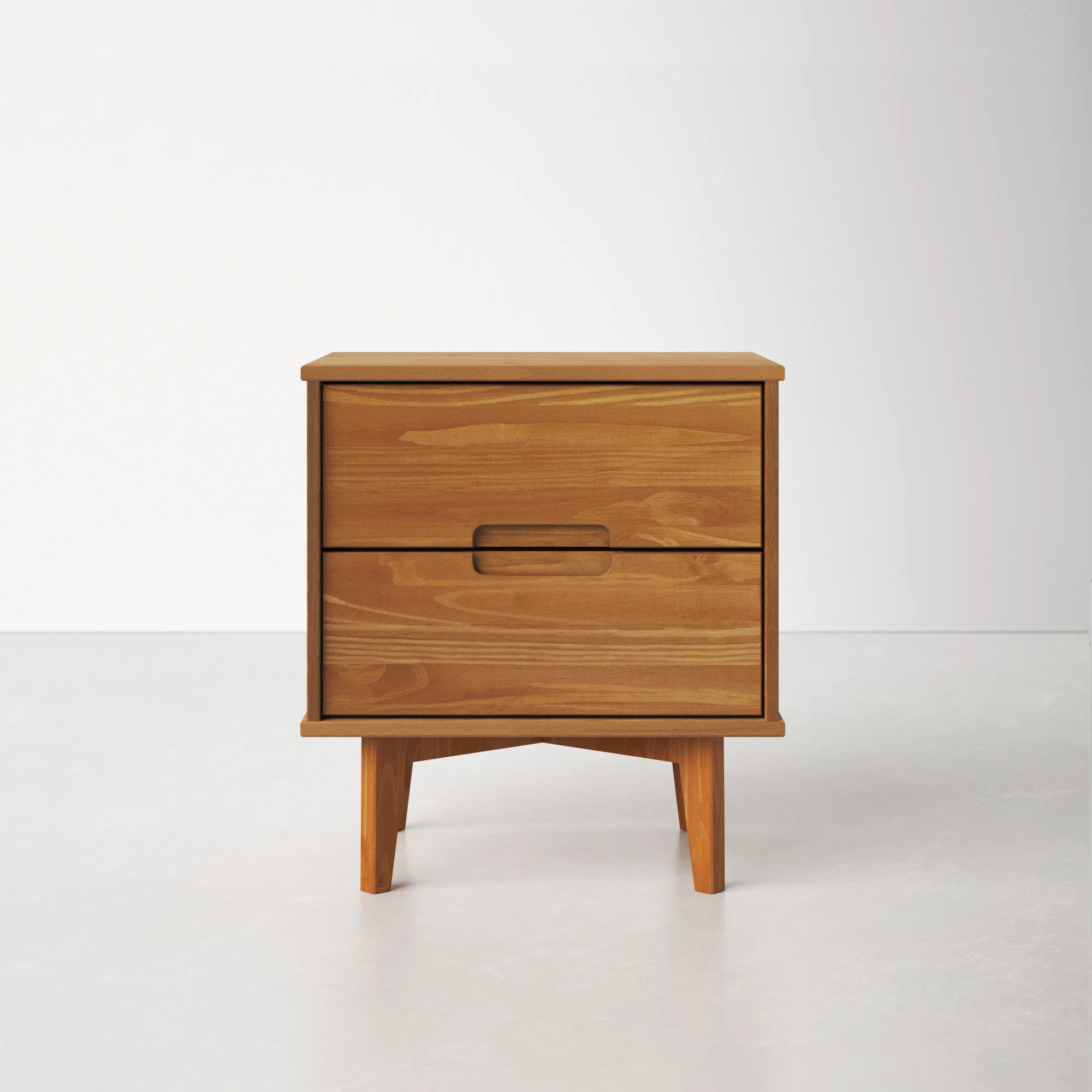 AllModern Mags Solid Wood Groove 2-Drawer Nightstand & Reviews | Wayfair | Wayfair North America
