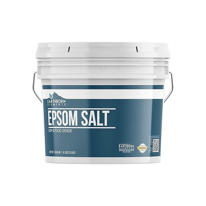 Epsom Salt (1 Gallon) by Earthborn Elements, Resealable Bucket, Magnesium Sulfate Soaking Solutio... | Amazon (US)