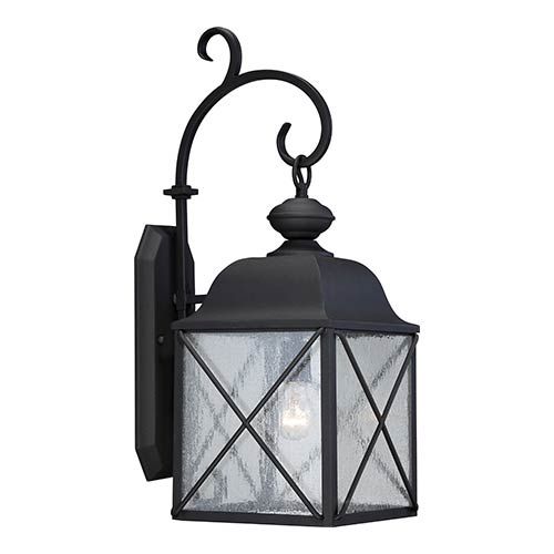 Nuvo Lighting Wingate Textured Black One Light 10 Inch Wide Outdoor Wall Sconce With Clear Seeded... | Bellacor