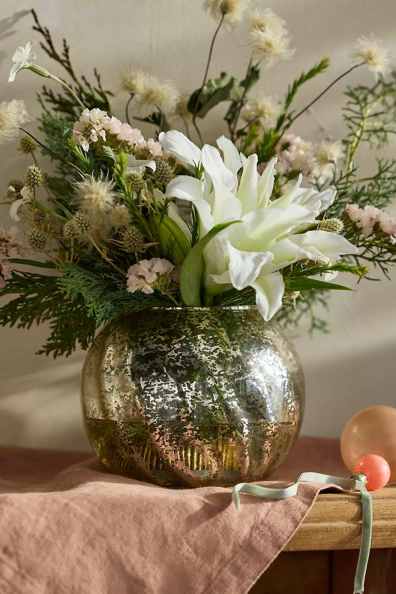 Swirl Mercury Glass Bud Vase | Anthropologie (US)