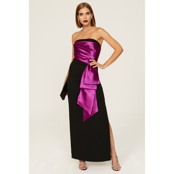 Shoshanna Amara Gown black-purple | Rent the Runway