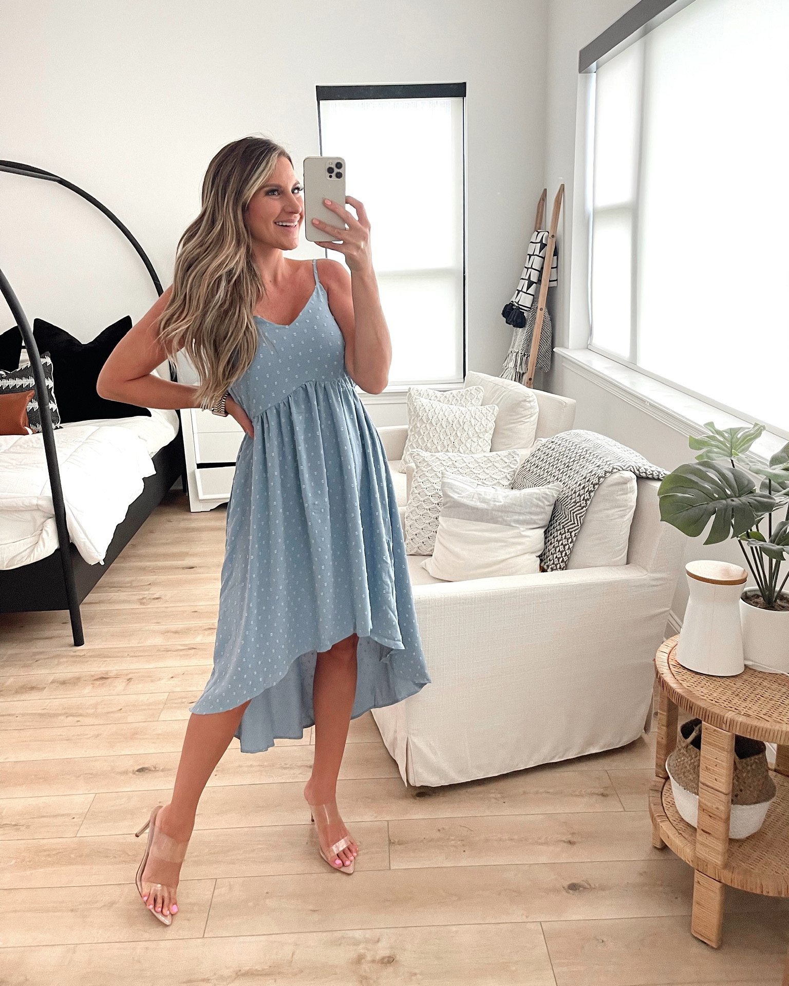 In a small wedding guest dress from Amazon - fits TTS.

#LTKSeasonal #LTKwedding #LTKunder50