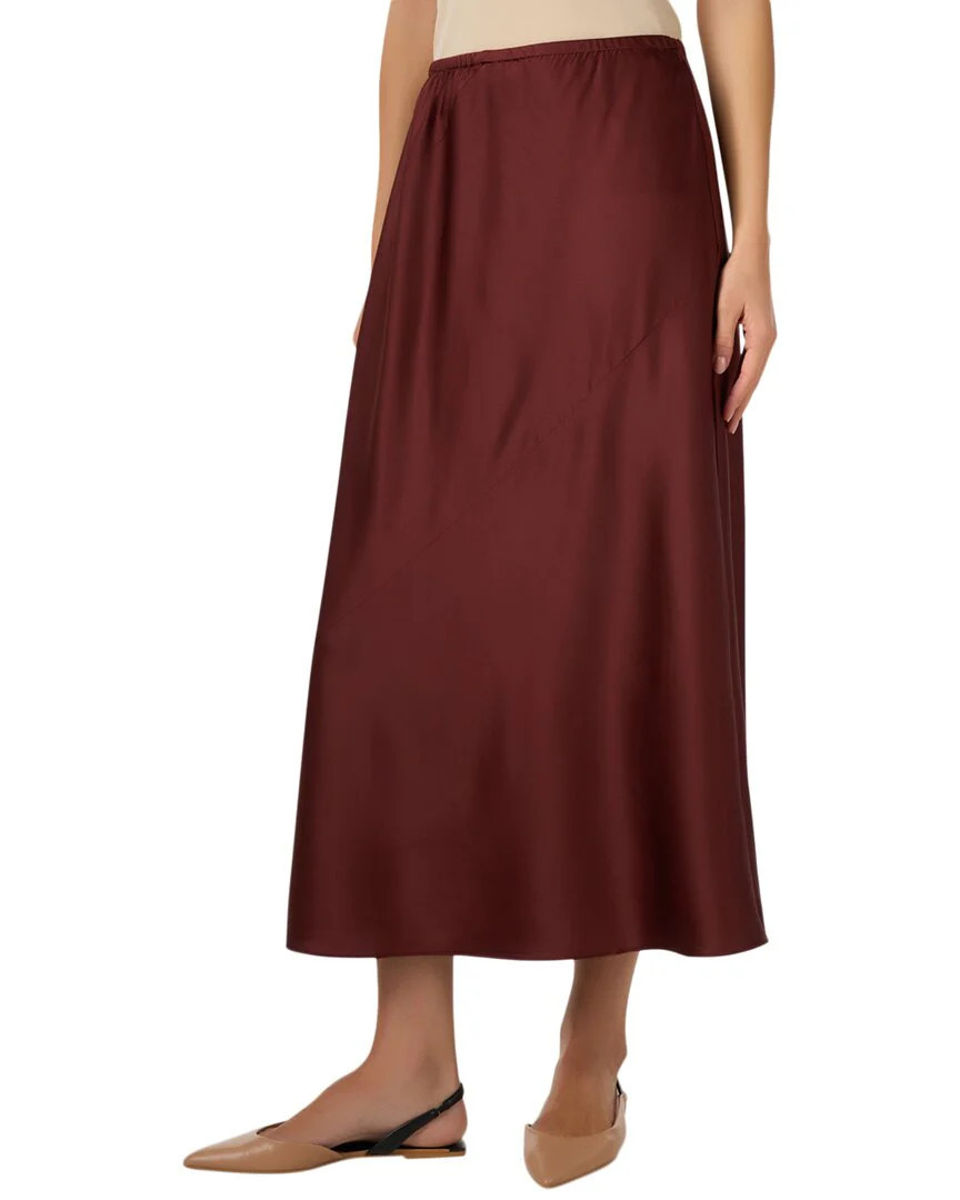 EILEEN FISHER Silk-Blend Midi Skirt | Shop Simon