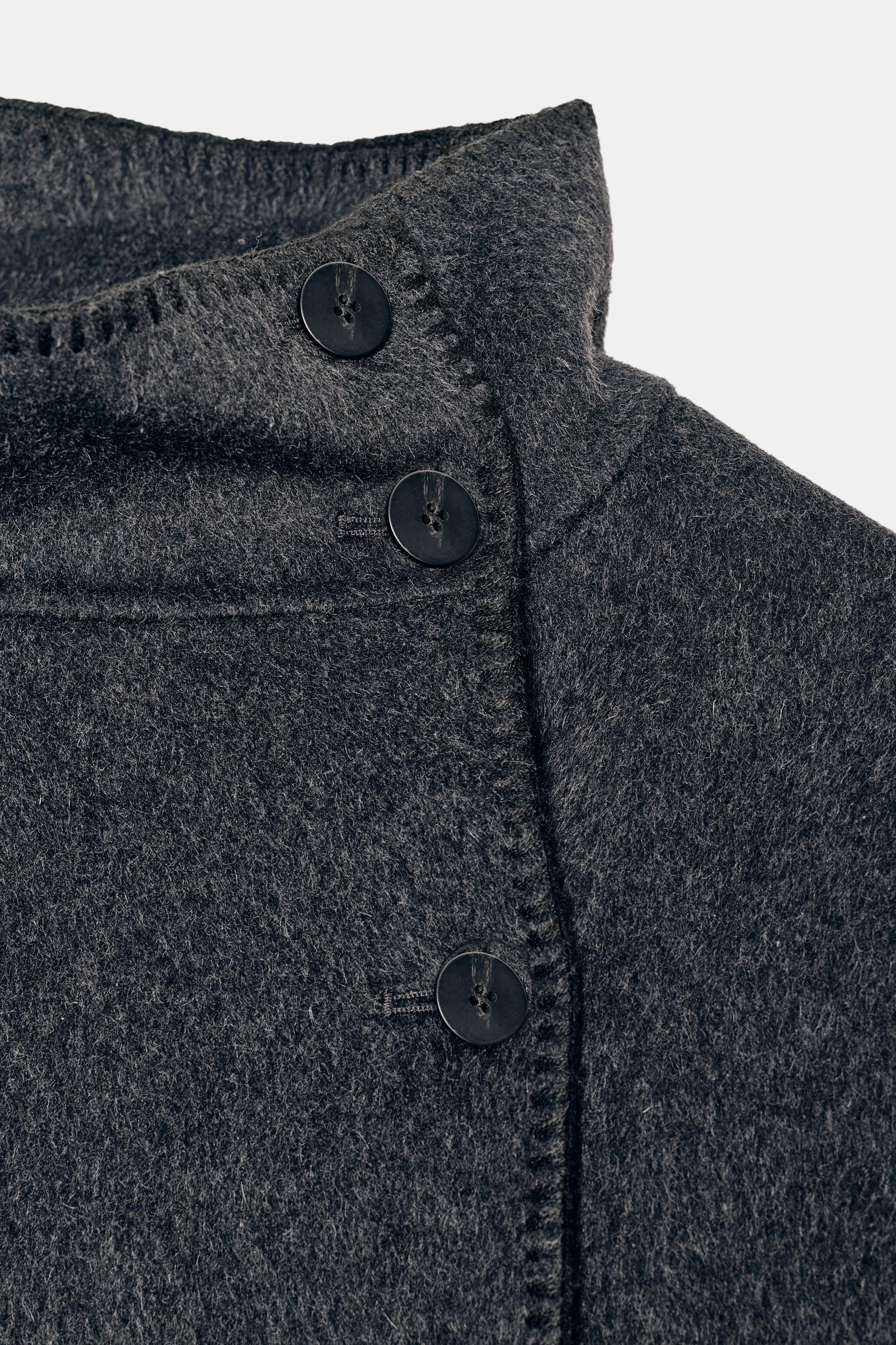 ZW COLLECTION CROPPED WOOL COAT | Zara UK