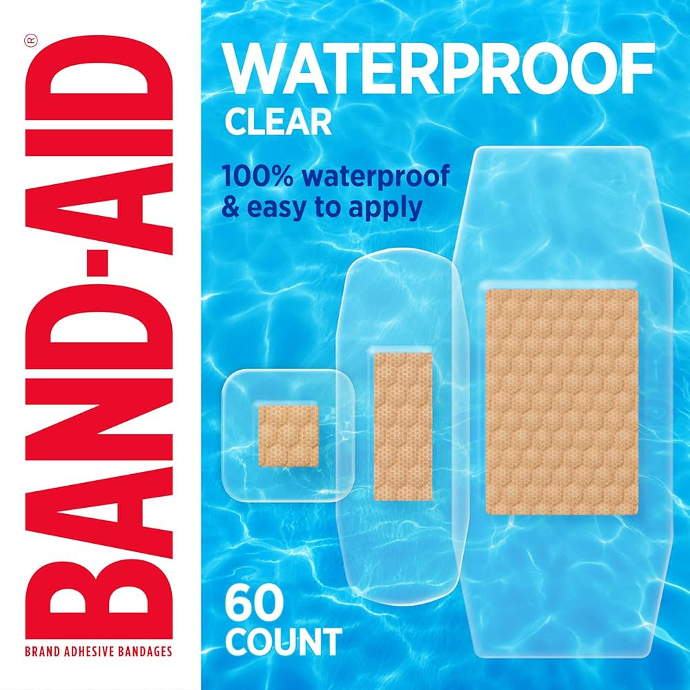 BAND-AID Brand Clear Waterproof Adhesive Bandages, Sterile First-Aid for Minor Wounds, Cuts & Scr... | Amazon (US)
