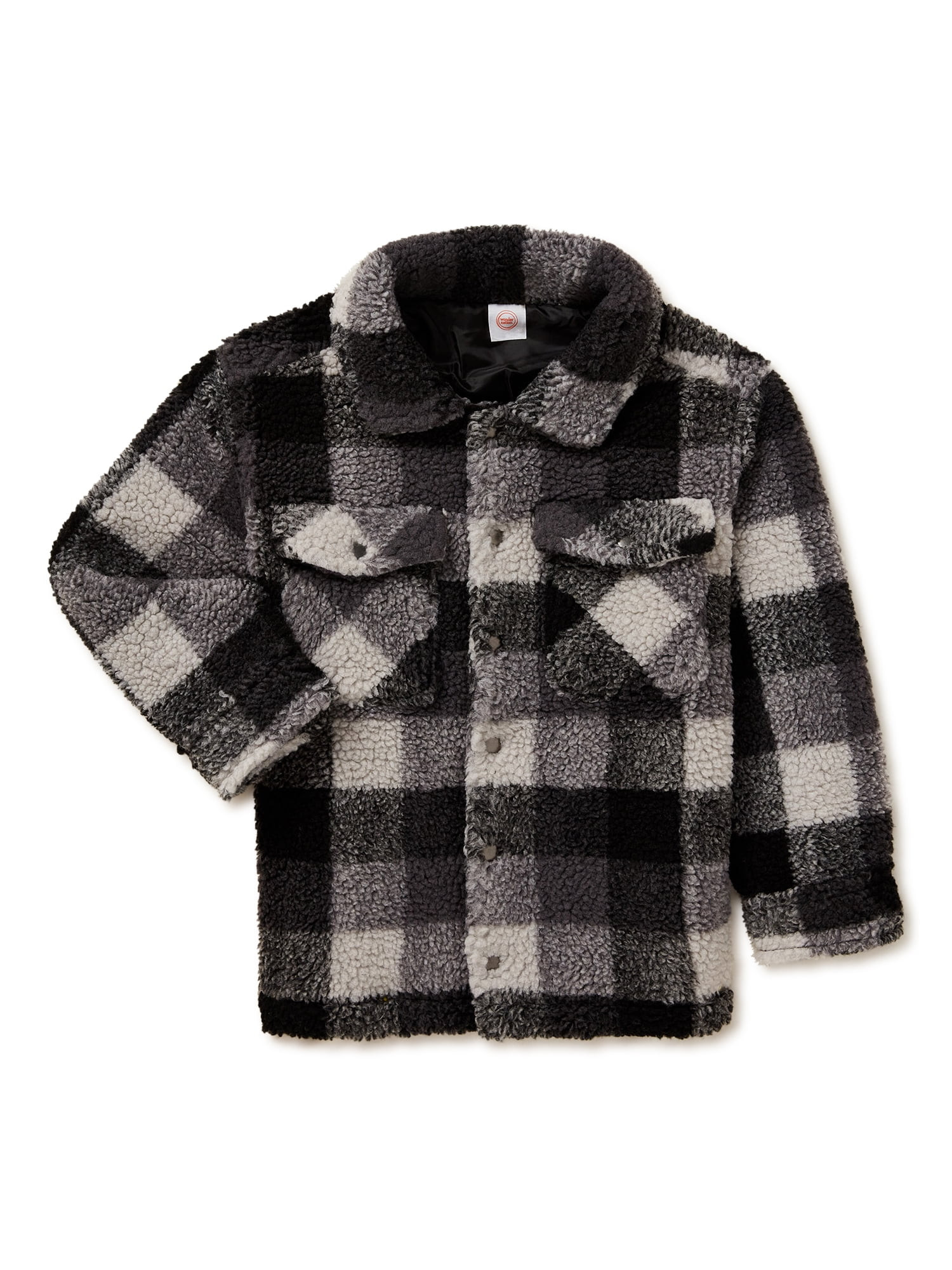 Wonder Nation Boys Faux Sherpa Trucker Jacket, Sizes 4-18 - Walmart.com | Walmart (US)