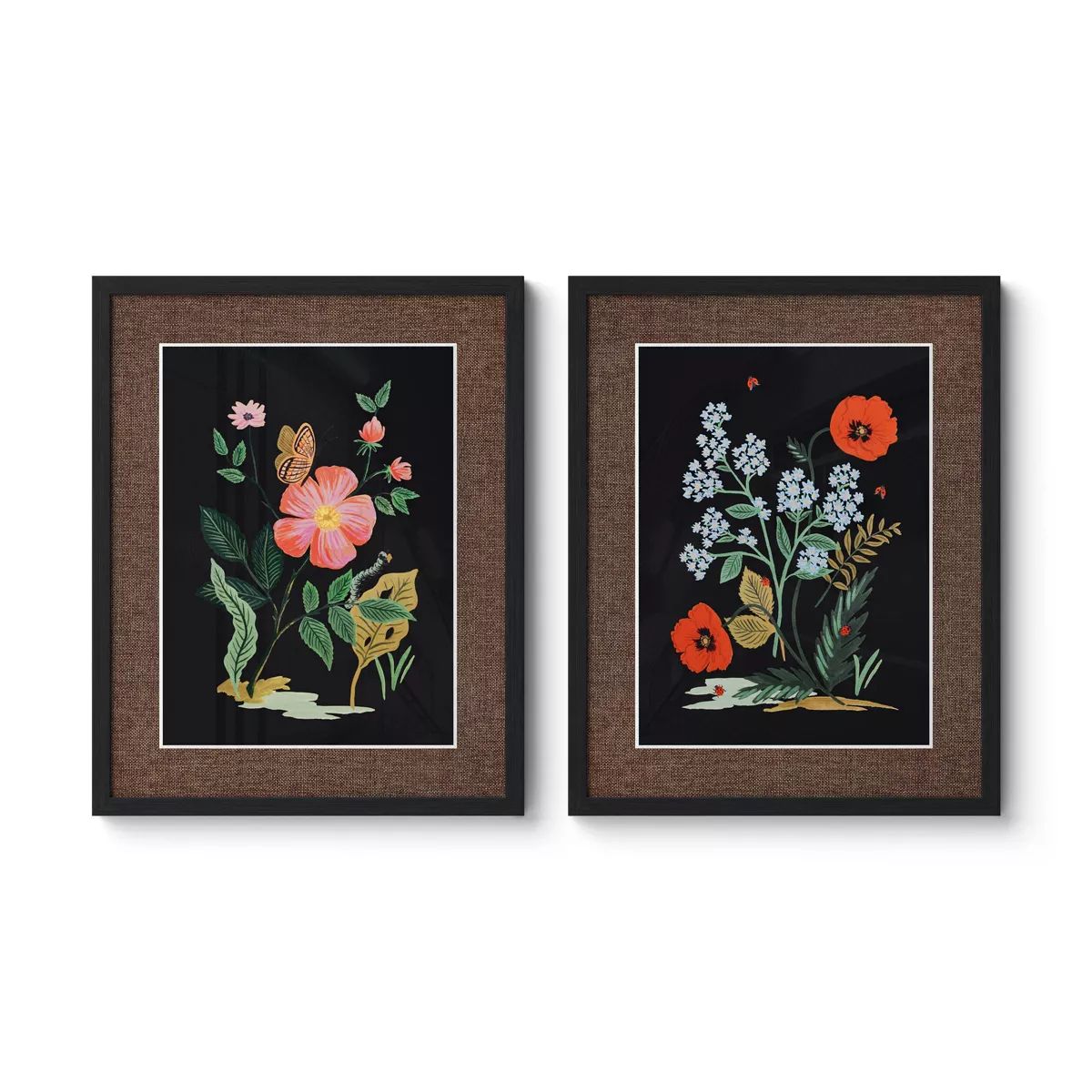 Rifle Paper Co. x Target 16"x20" Botanical Poster Framed Wall Art Print Set of 2 | Target